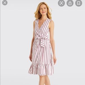 Draper James Stripe Faux Wrap Tank Dress